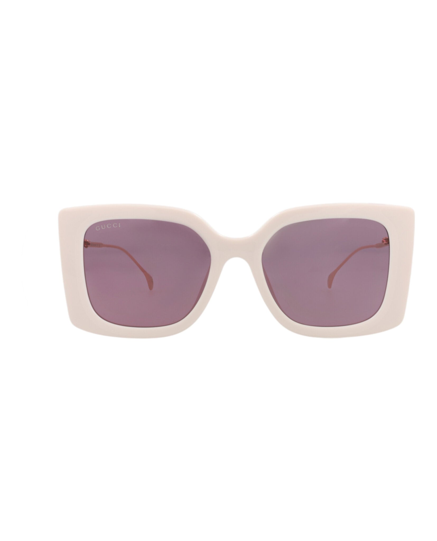 Gucci Womens Square/Rectangle Ivory Gold Violet Fashion Designer Eyewear