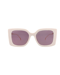 Gucci Womens Square/Rectangle Ivory Gold Violet Fashion Designer Eyewear