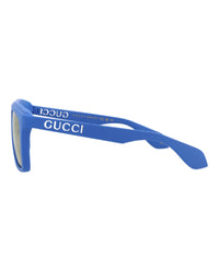 Gucci Gucci Mens Square/Rectangle Blue Blue Blue Fashion Designer Eyewear