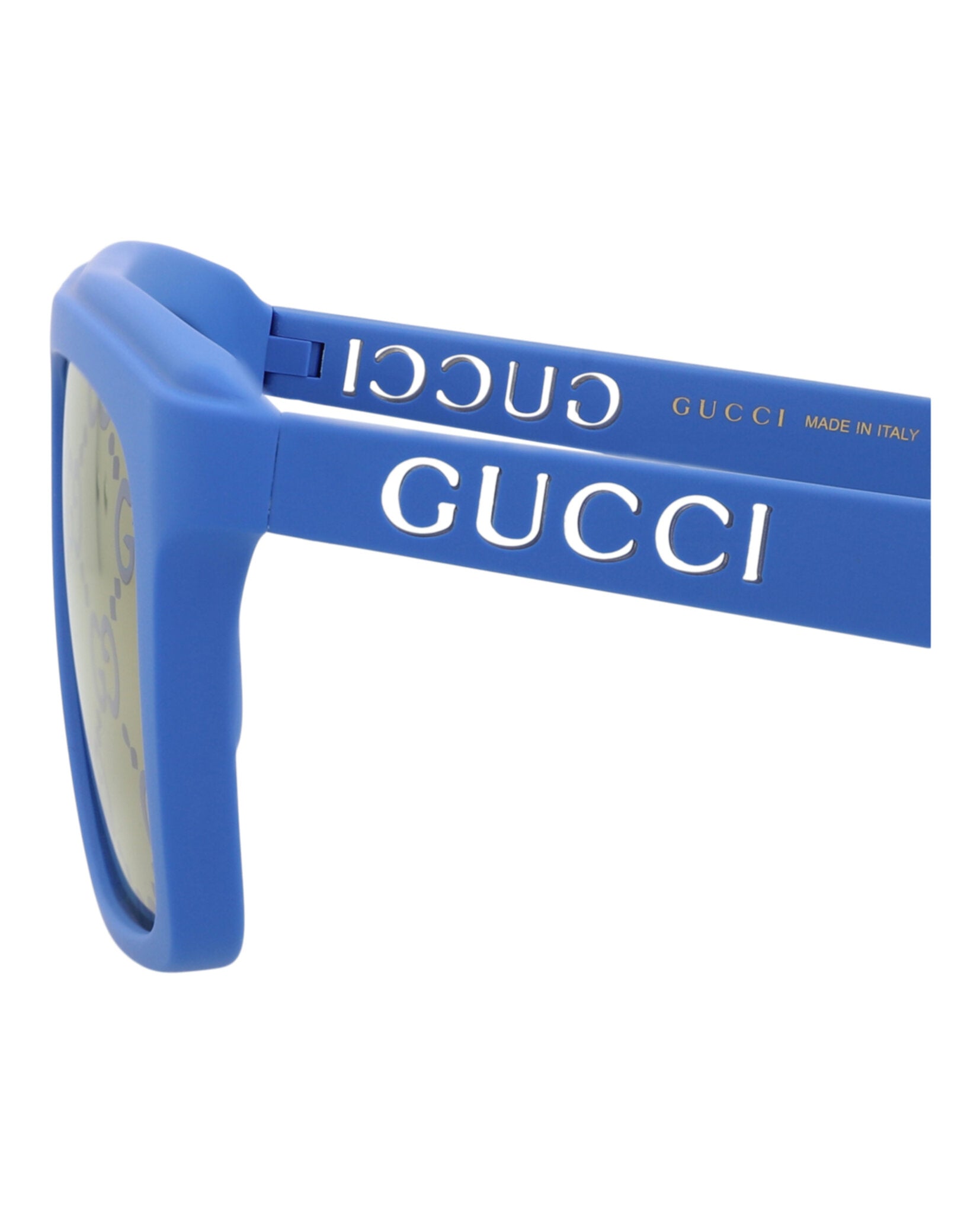 Gucci Gucci Mens Square/Rectangle Blue Blue Blue Fashion Designer Eyewear