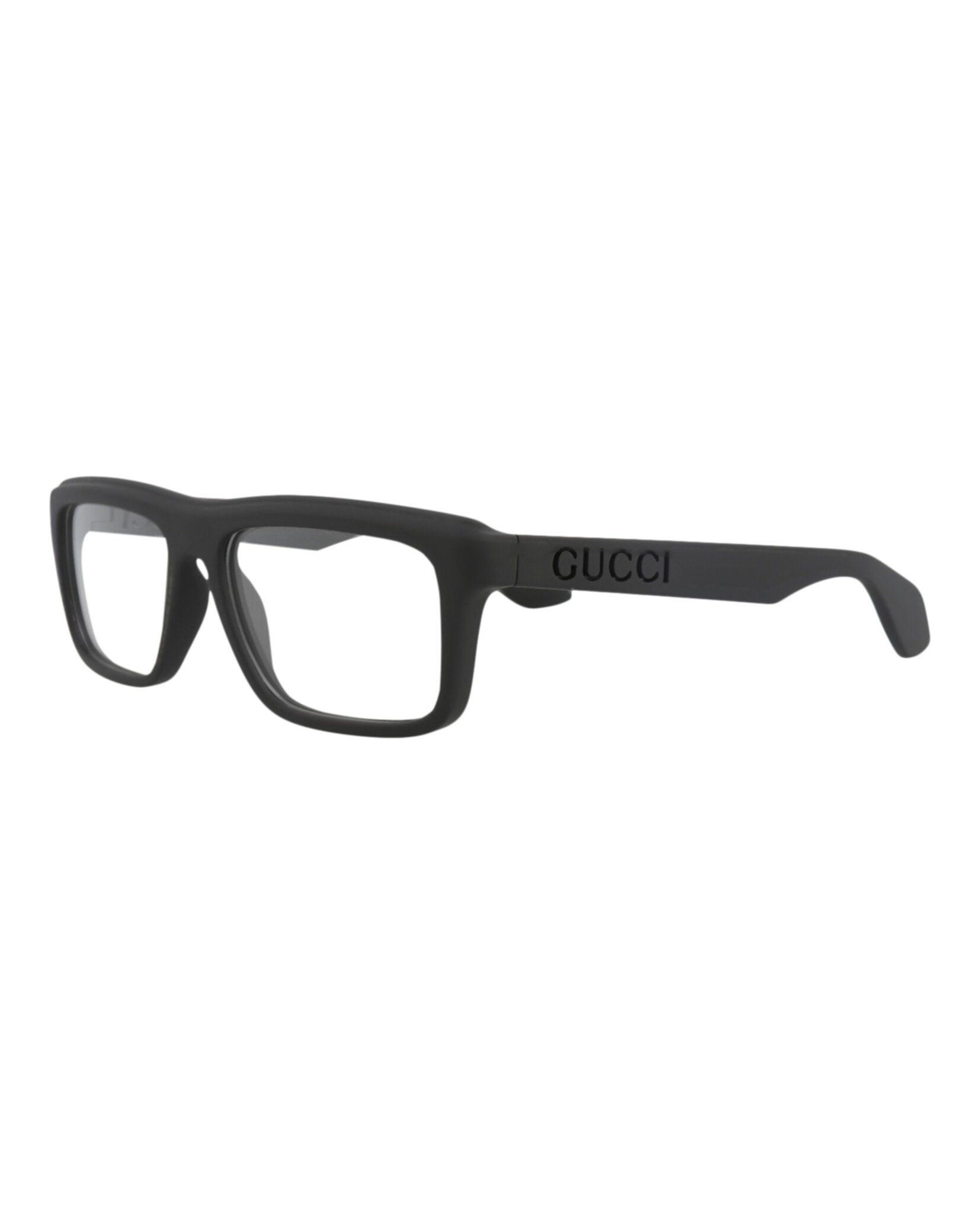 Gucci Gucci Mens Square/Rectangle Black Black Transparent Fashion Designer Eyewear