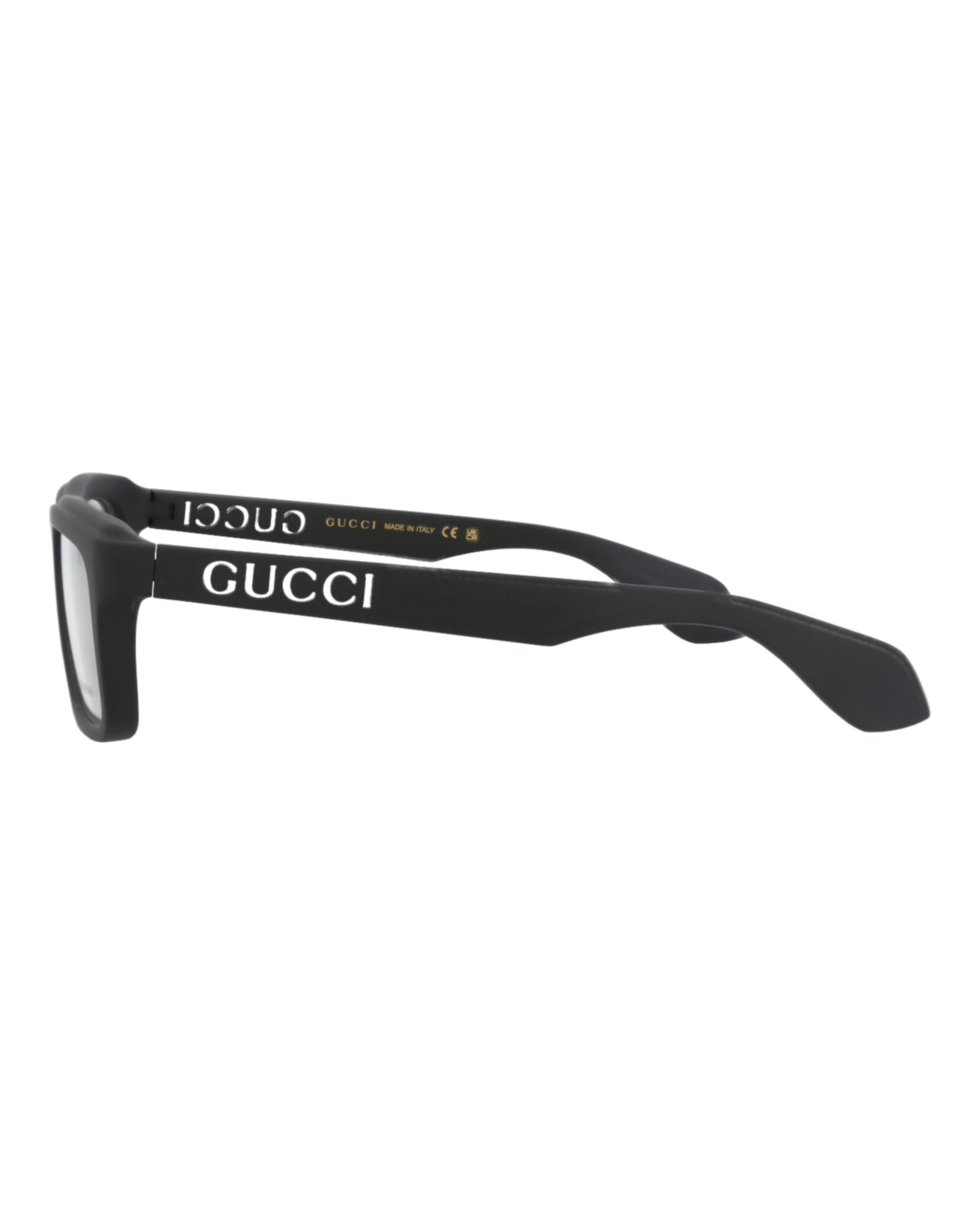 Gucci Gucci Mens Square/Rectangle Black Black Transparent Fashion Designer Eyewear