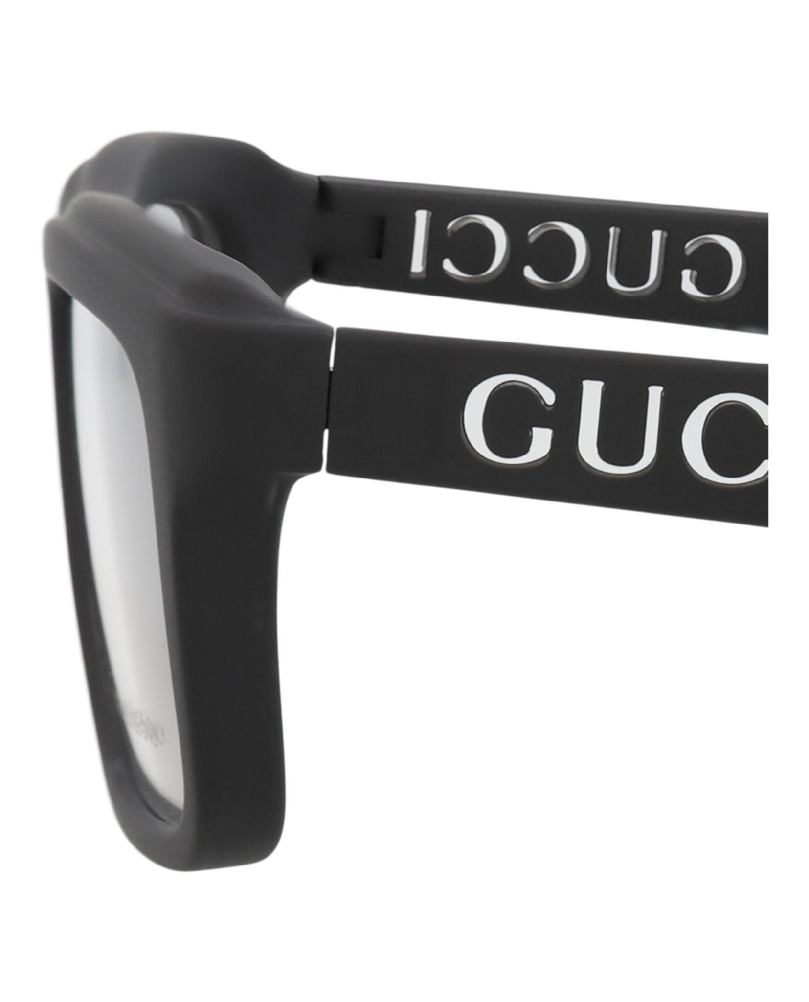 Gucci Gucci Mens Square/Rectangle Black Black Transparent Fashion Designer Eyewear
