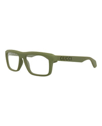 Gucci Gucci Mens Square/Rectangle Green Green Transparent Fashion Designer Eyewear