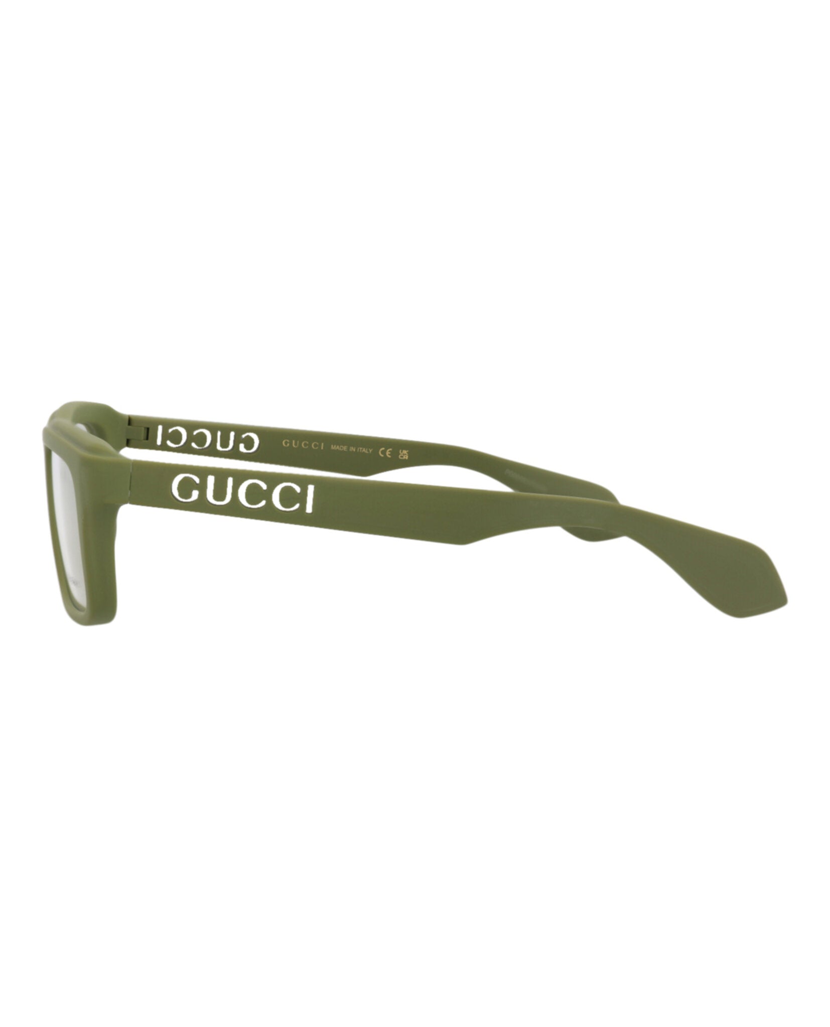 Gucci Gucci Mens Square/Rectangle Green Green Transparent Fashion Designer Eyewear