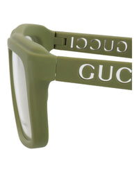 Gucci Gucci Mens Square/Rectangle Green Green Transparent Fashion Designer Eyewear