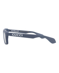 Gucci Mens Square/Rectangle Blue Blue Transparent Fashion Designer Eyewear