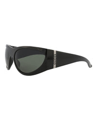 Gucci Mens Shield/Wrap Black Black Grey Fashion Designer Eyewear