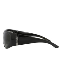 Gucci Mens Shield/Wrap Black Black Grey Fashion Designer Eyewear