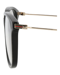 Gucci Gucci Mens Square/Rectangle Black Gold Transparent Fashion Designer Eyewear