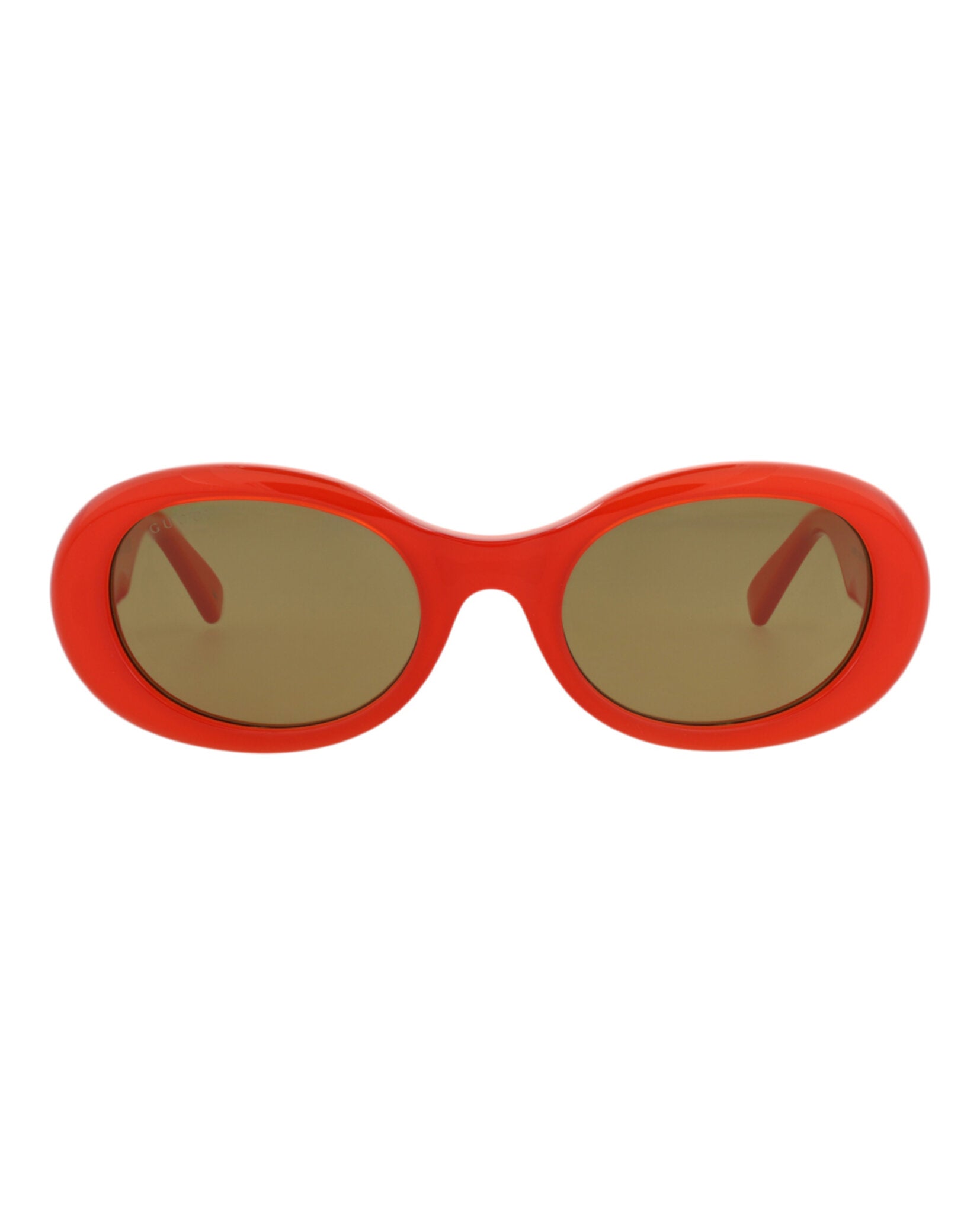 Gucci Womens Round/Oval Orange Orange Brown Fashion Designer Eyewear