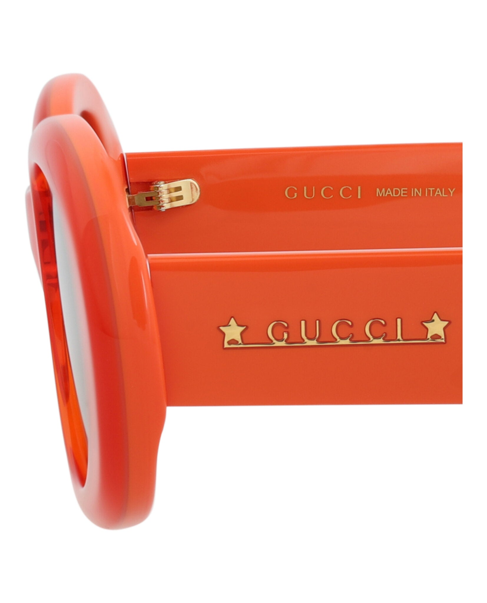 Gucci Womens Round/Oval Orange Orange Brown Fashion Designer Eyewear