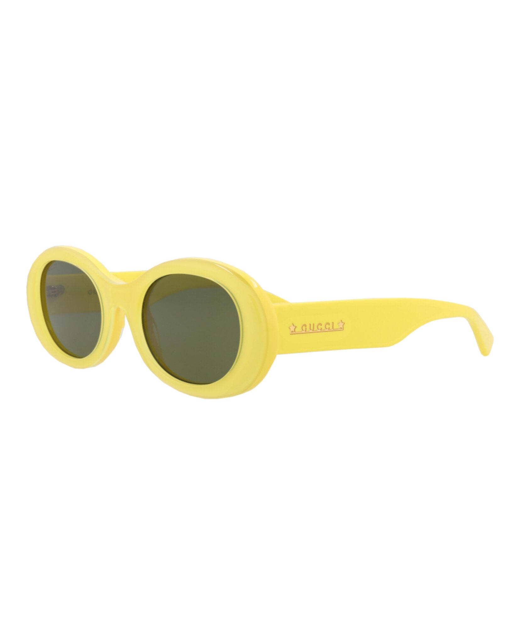 Gucci Womens Round/Oval Yellow Yellow Green Fashion Designer Eyewear
