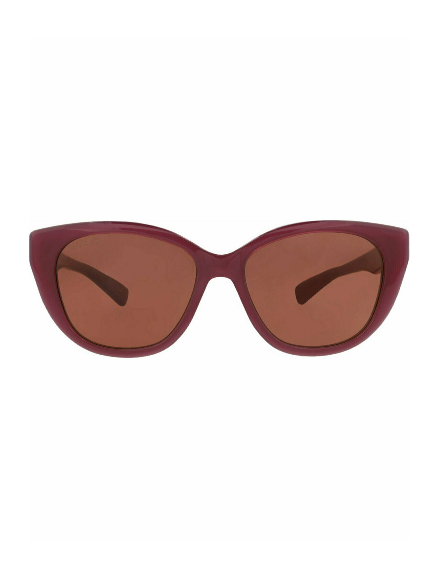 Gucci Womens Cat Eye Burgundy Burgundy Brown Fashion Designer Eyewear