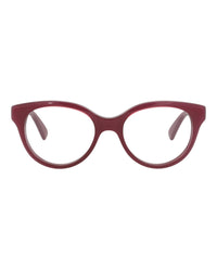 Gucci Womens Cat Eye Burgundy Burgundy Transparent Fashion Designer Eyewear