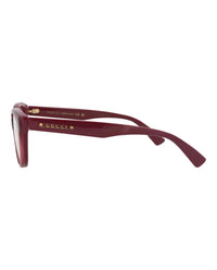 Gucci Womens Cat Eye Burgundy Burgundy Transparent Fashion Designer Eyewear