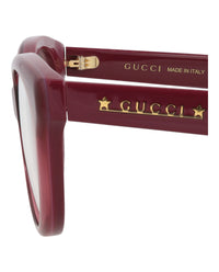 Gucci Womens Cat Eye Burgundy Burgundy Transparent Fashion Designer Eyewear