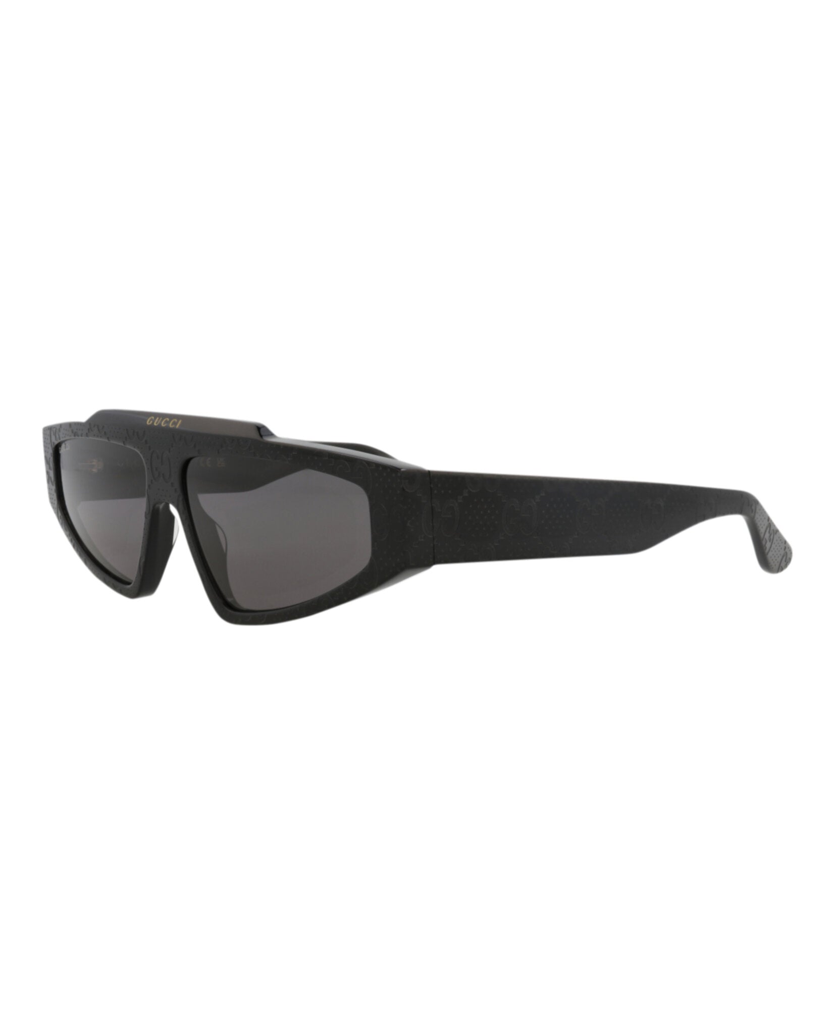 Gucci Mens Square/Rectangle Black Black Grey Fashion Designer Eyewear