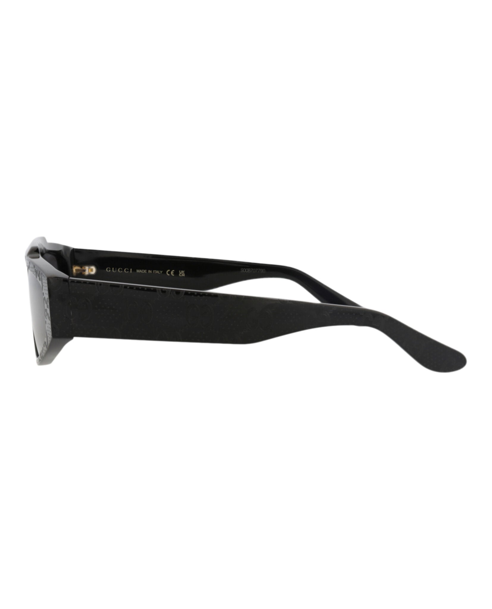 Gucci Mens Square/Rectangle Black Black Grey Fashion Designer Eyewear