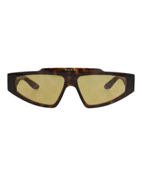 Gucci Gucci Mens Square/Rectangle Havana Havana Yellow Fashion Designer Eyewear