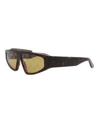 Gucci Gucci Mens Square/Rectangle Havana Havana Yellow Fashion Designer Eyewear