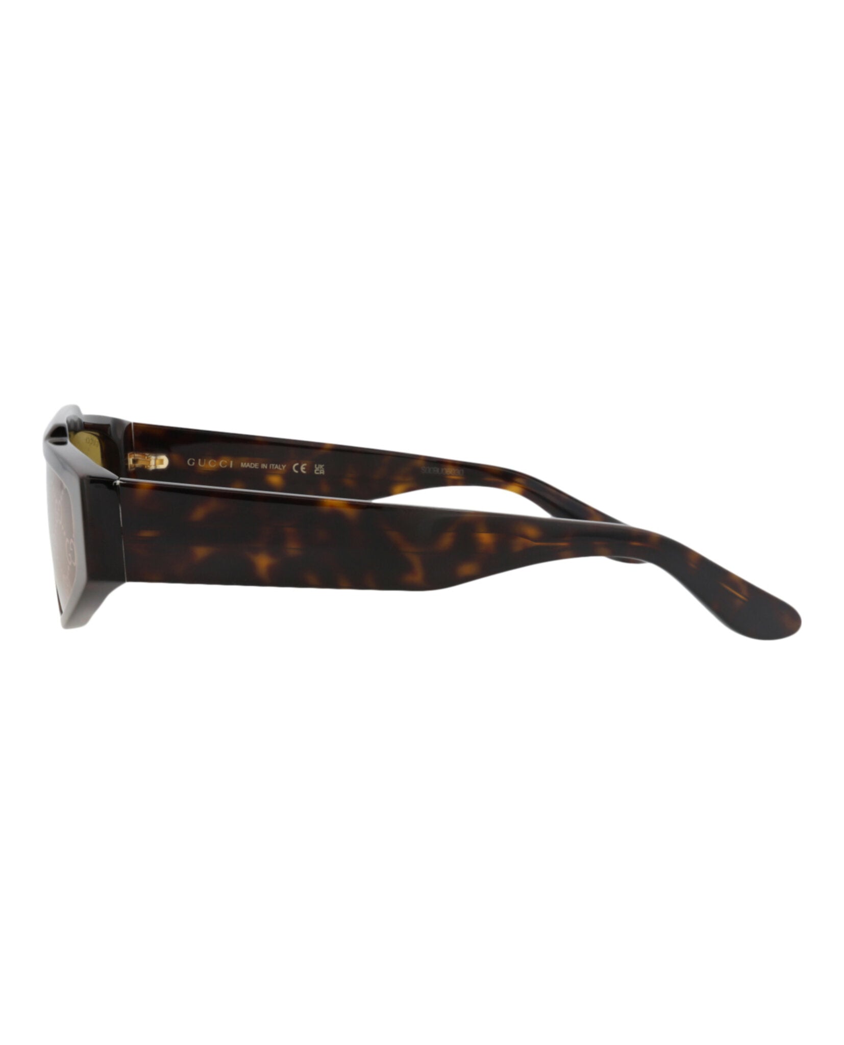 Gucci Gucci Mens Square/Rectangle Havana Havana Yellow Fashion Designer Eyewear
