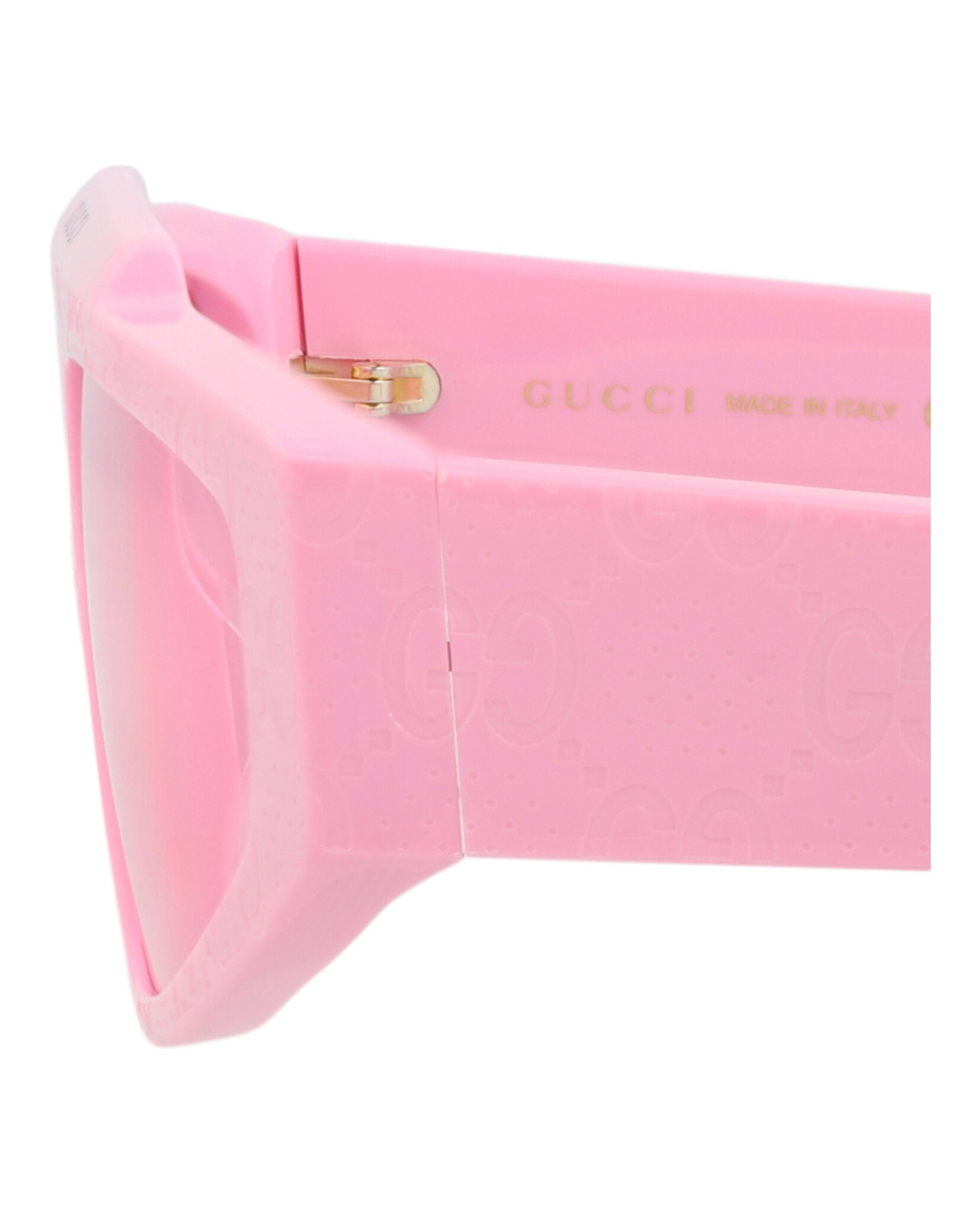 Gucci Gucci Mens Square/Rectangle Pink Pink Pink Fashion Designer Eyewear