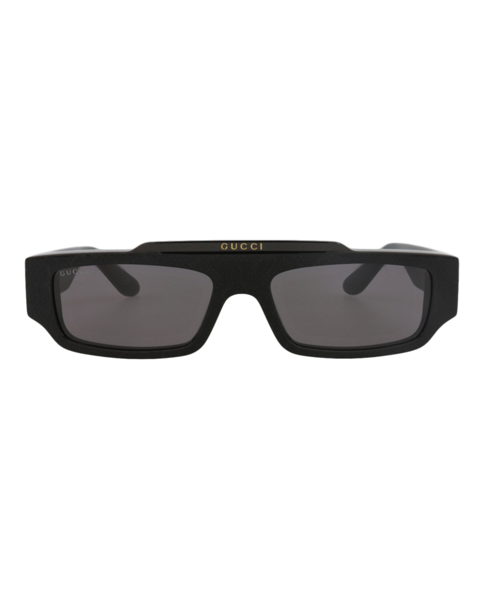 Gucci Mens Square/Rectangle Black Black Grey Fashion Designer Eyewear