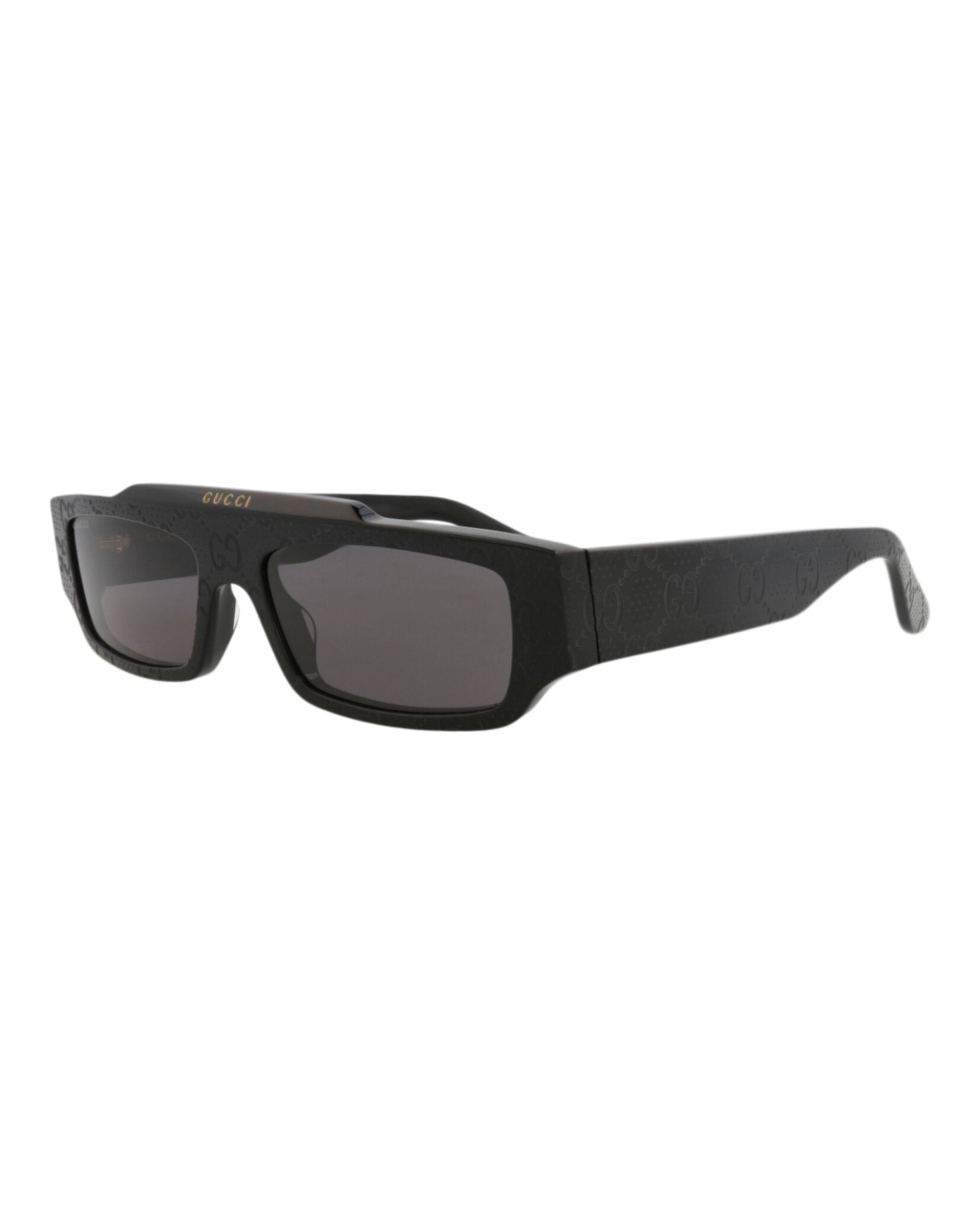 Gucci Mens Square/Rectangle Black Black Grey Fashion Designer Eyewear
