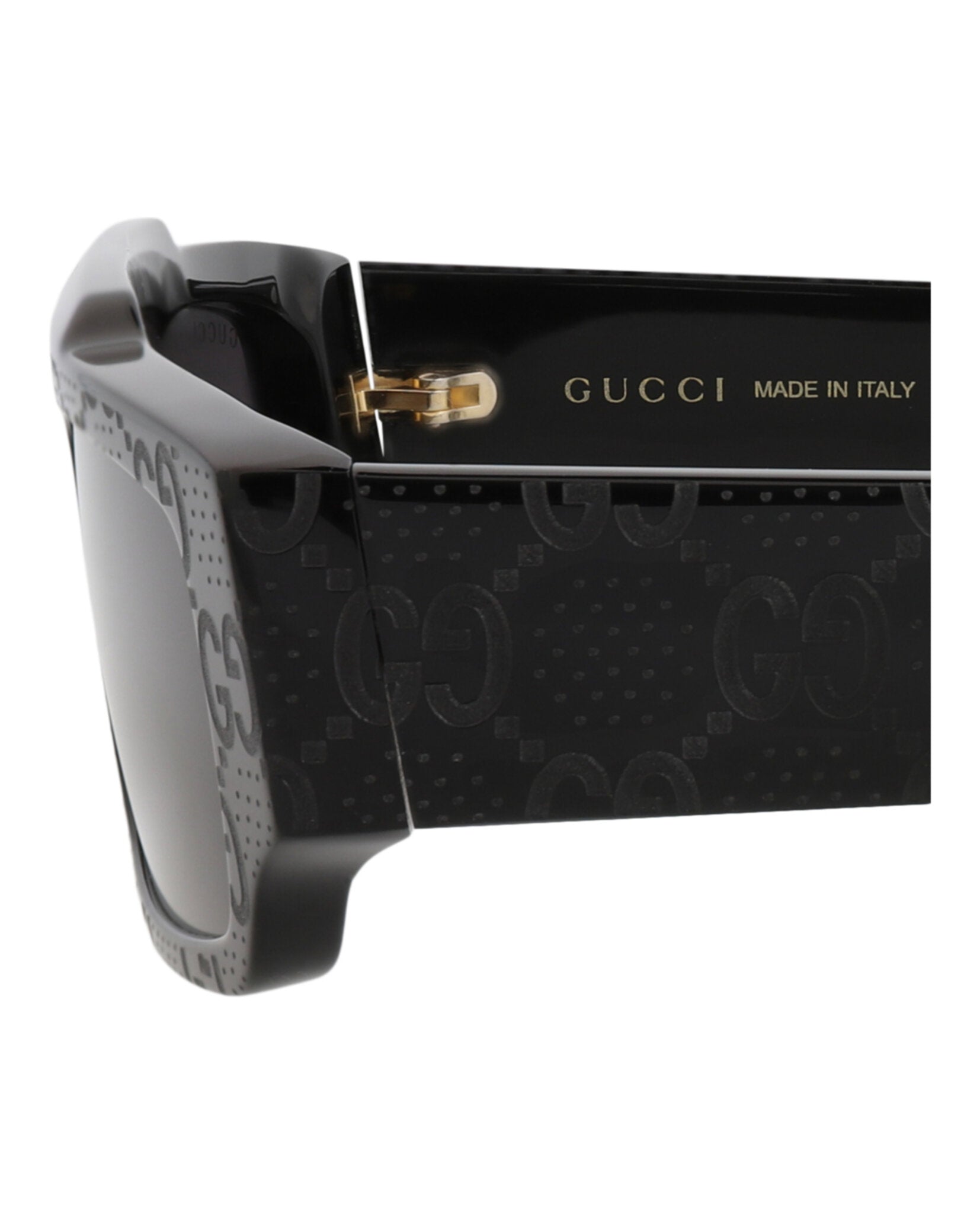 Gucci Mens Square/Rectangle Black Black Grey Fashion Designer Eyewear