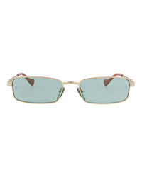 Gucci Gucci Womens Square/Rectangle Gold Gold Green Fashion Designer Eyewear