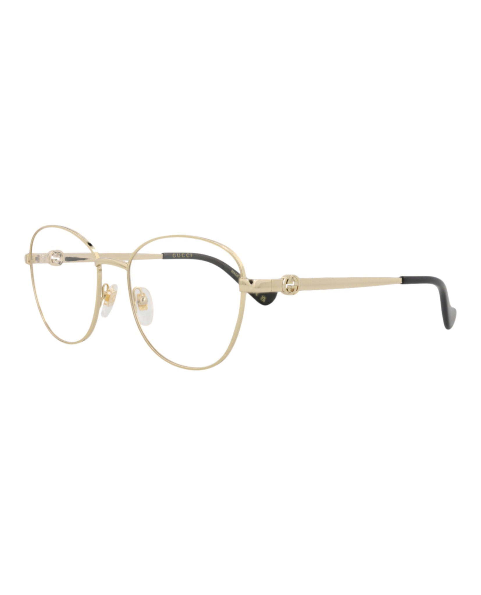 Gucci Gucci Womens Round/Oval Gold Gold Transparent Fashion Designer Eyewear