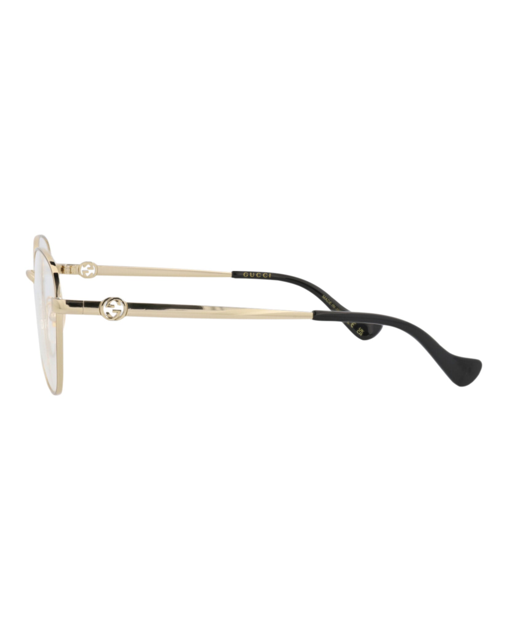 Gucci Gucci Womens Round/Oval Gold Gold Transparent Fashion Designer Eyewear