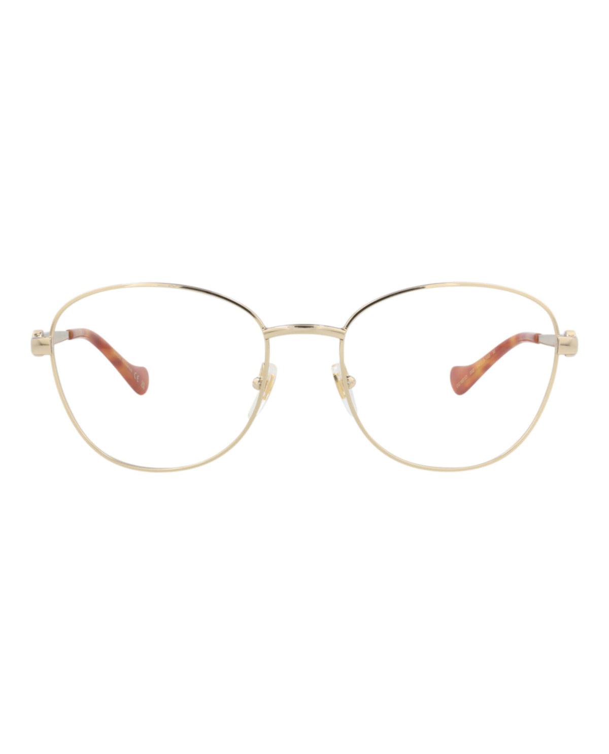 Gucci Womens Round/Oval Gold Gold Transparent Fashion Designer Eyewear