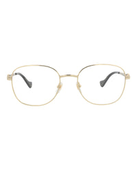 Gucci Womens Round/Oval Gold Gold Transparent Fashion Designer Eyewear