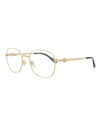Gucci Womens Round/Oval Gold Gold Transparent Fashion Designer Eyewear