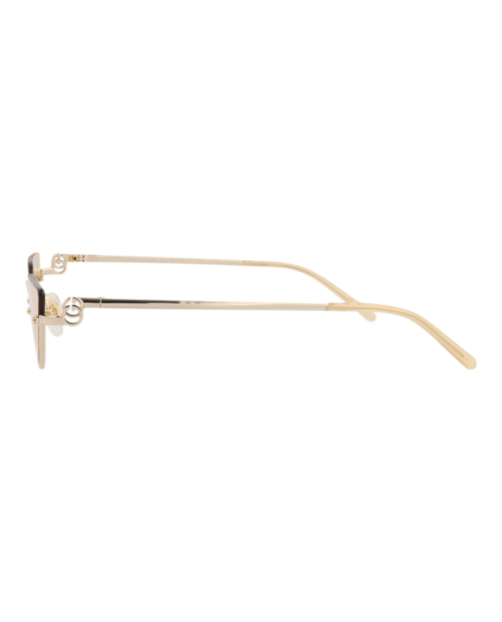 Gucci Gucci Womens Cat Eye Gold Gold Yellow Fashion Designer Eyewear