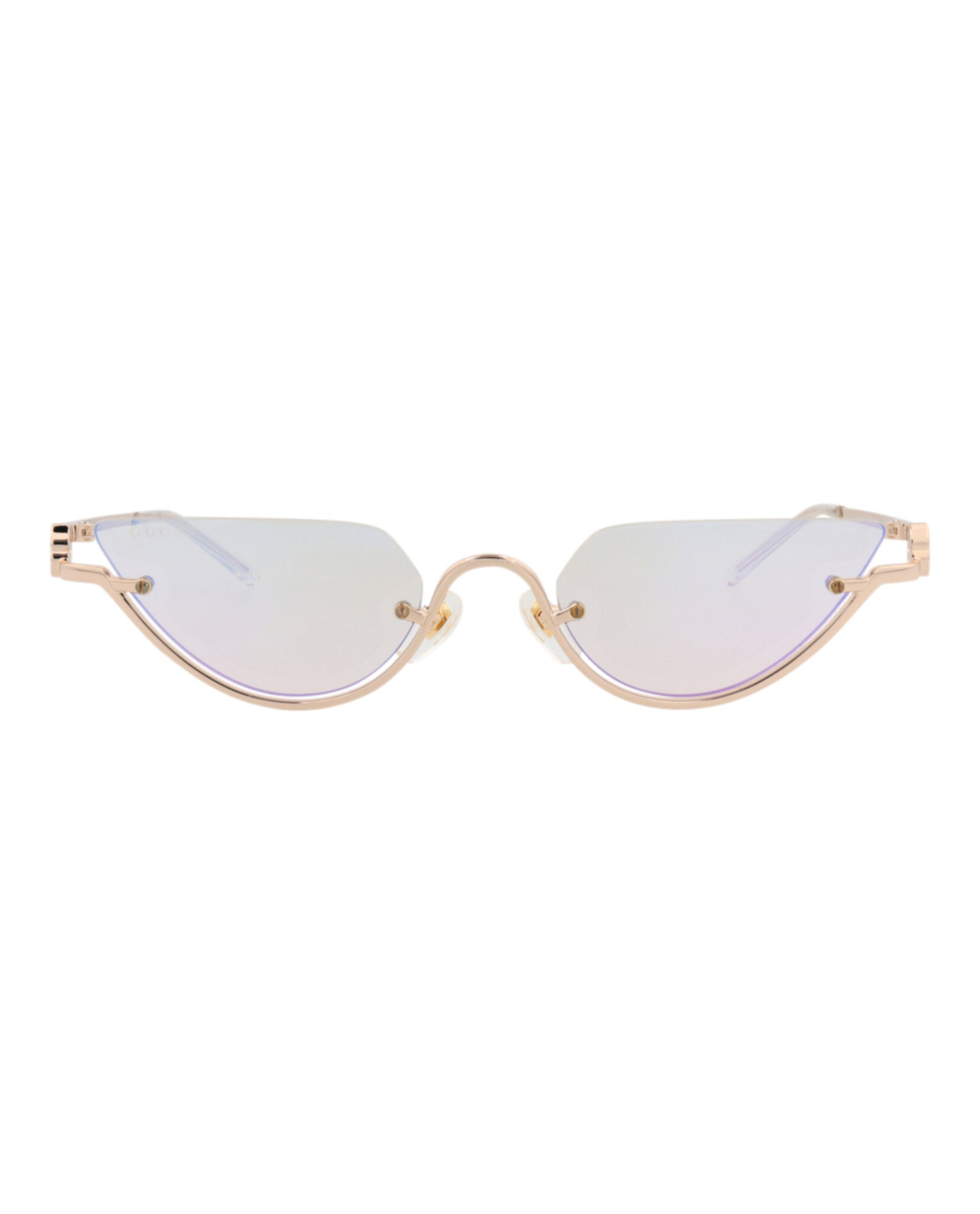 Gucci Womens Cat Eye Gold Gold Yellow Fashion Designer Eyewear