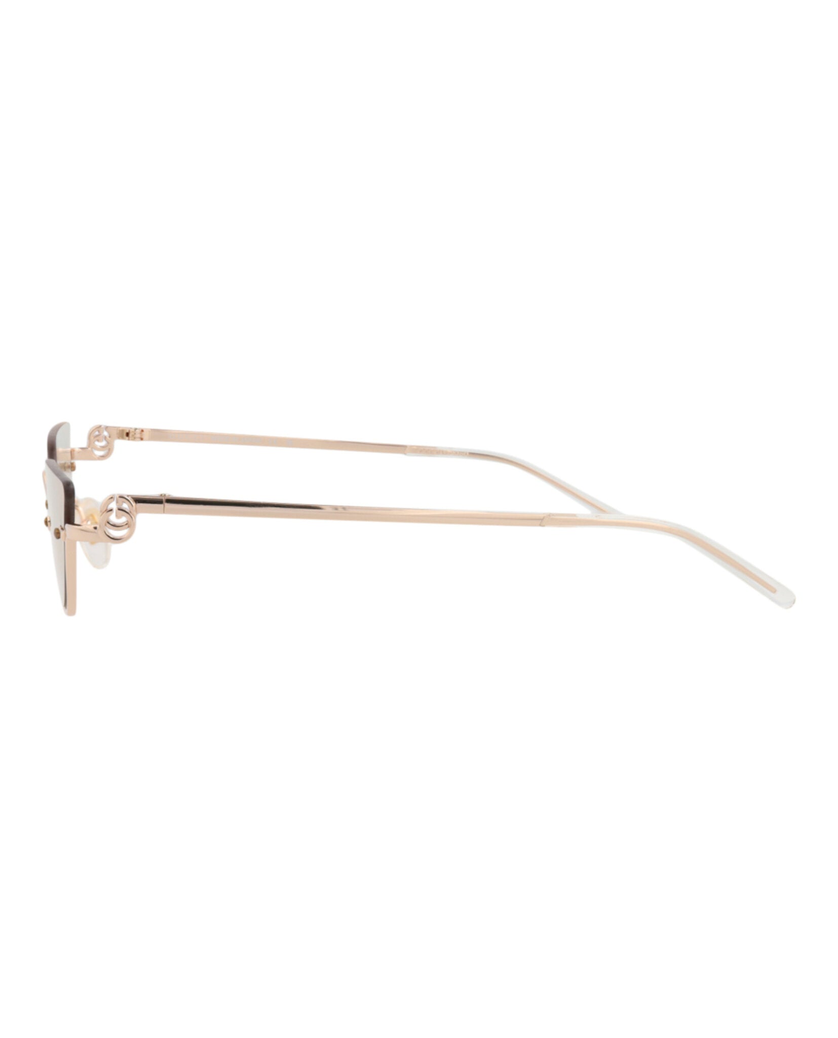Gucci Womens Cat Eye Gold Gold Yellow Fashion Designer Eyewear