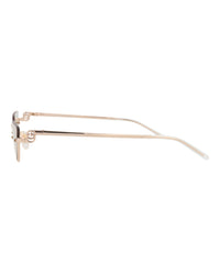 Gucci Womens Cat Eye Gold Gold Yellow Fashion Designer Eyewear