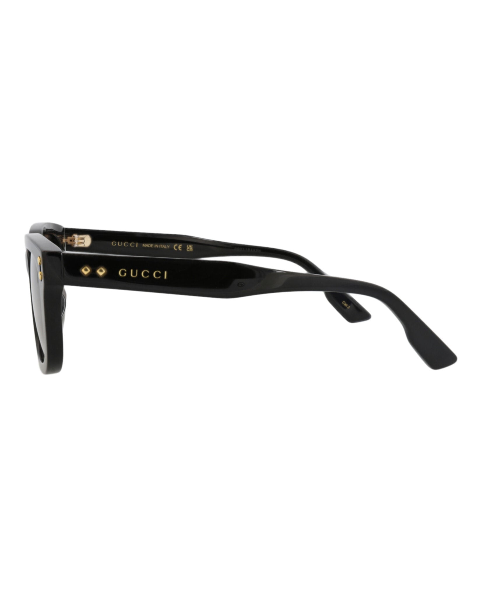Gucci Gucci Womens Square/Rectangle Black Black Grey Fashion Designer Eyewear