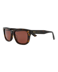 Gucci Womens Square/Rectangle Havana Havana Brown Fashion Designer Eyewear