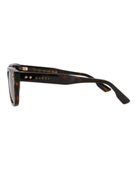 Gucci Womens Square/Rectangle Havana Havana Brown Fashion Designer Eyewear
