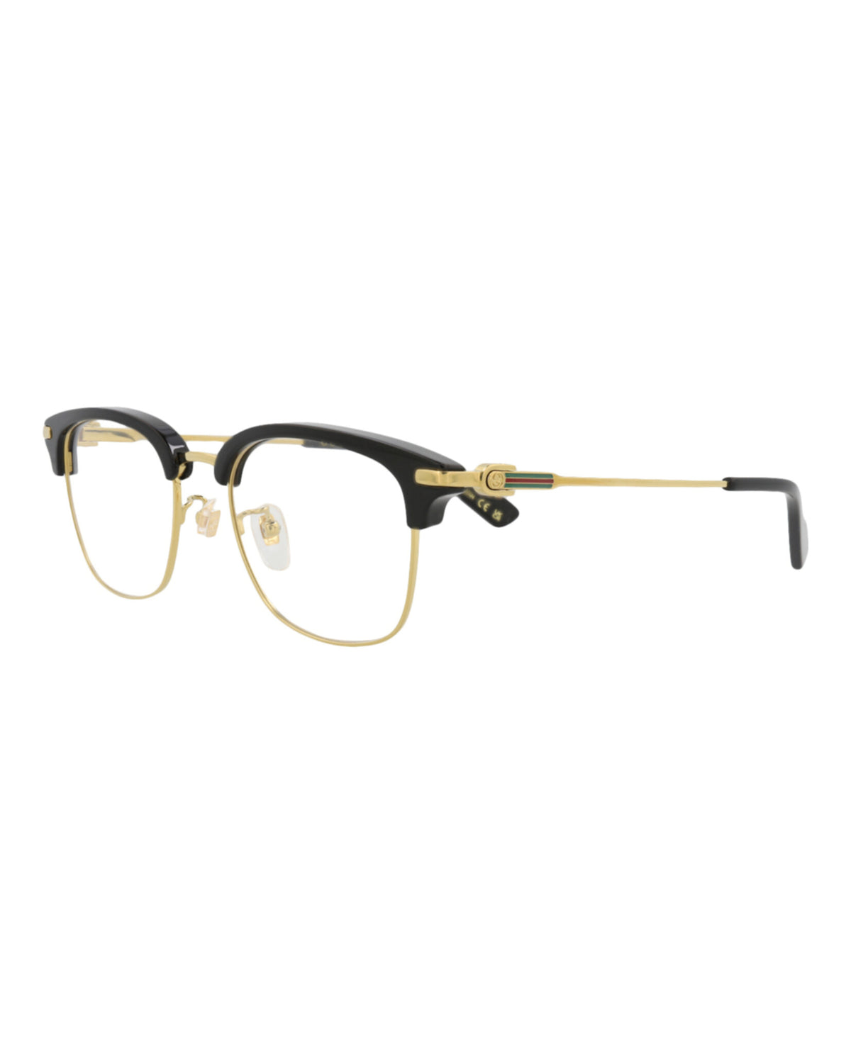 Gucci Mens Round/Oval Gold Gold Transparent Fashion Designer Eyewear