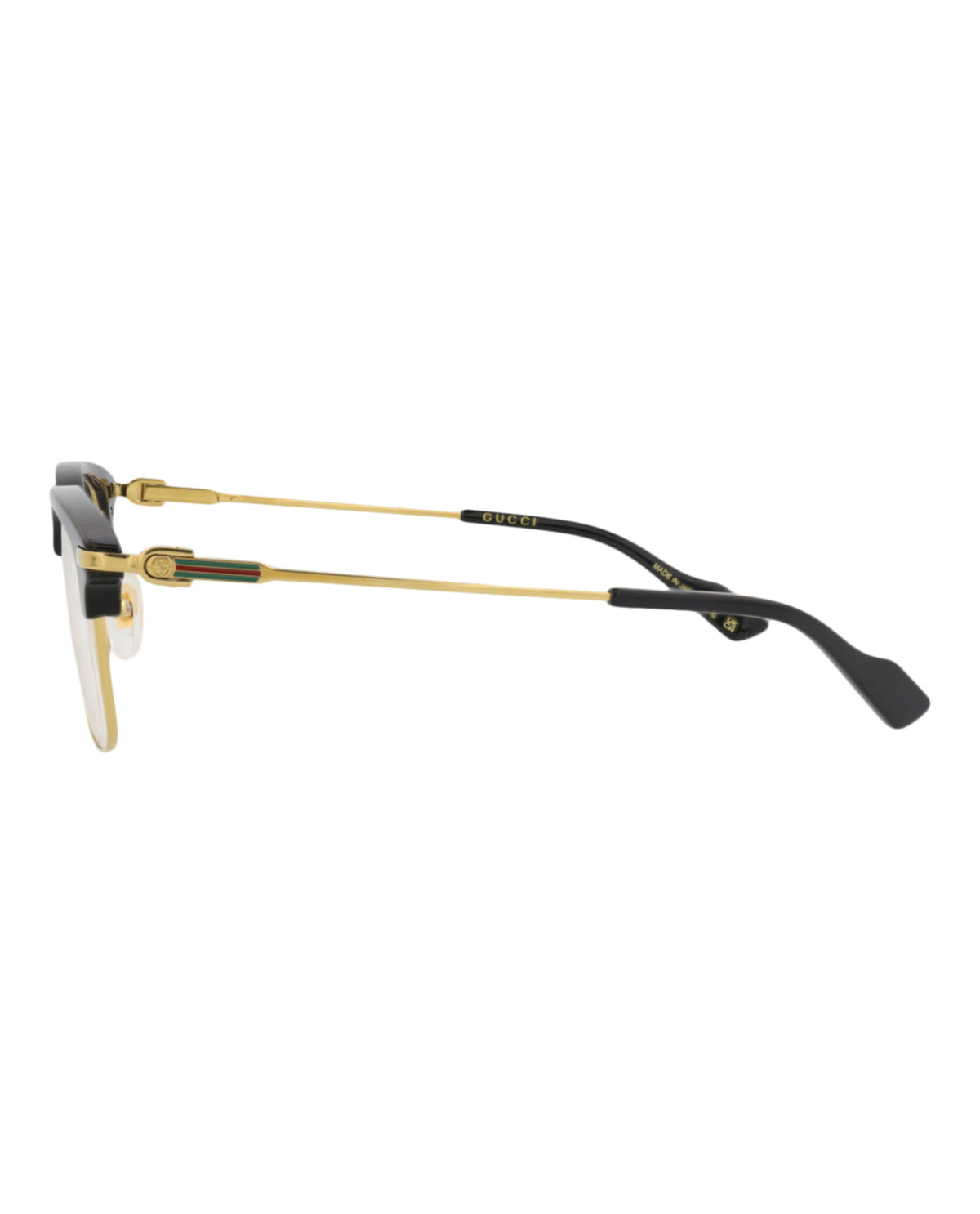 Gucci Mens Round/Oval Gold Gold Transparent Fashion Designer Eyewear