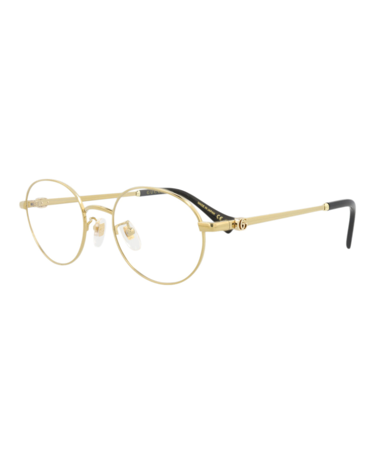 Gucci Womens Round/Oval Gold Gold Transparent Fashion Designer Eyewear