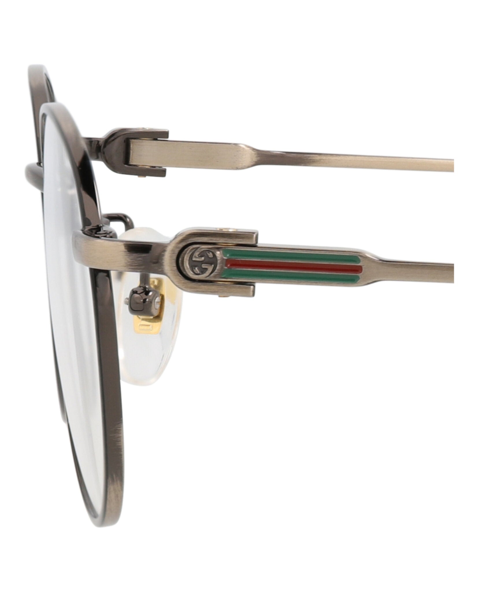 Gucci Gucci Womens Round/Oval Gold Gold Transparent Fashion Designer Eyewear