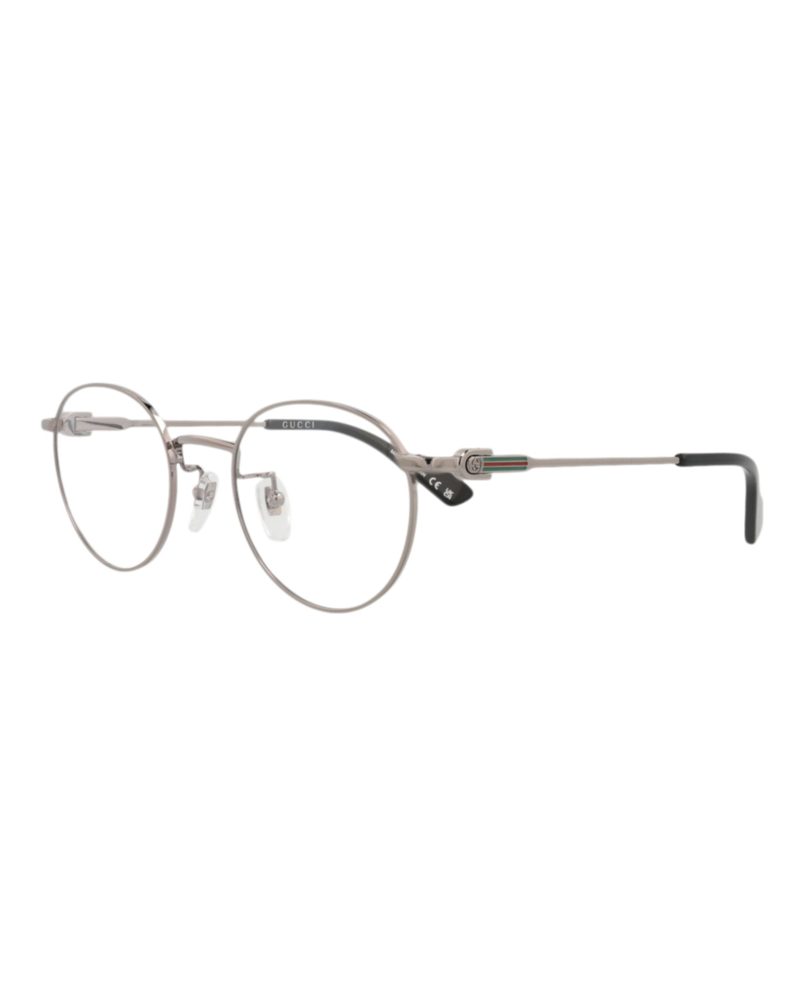 Gucci Gucci Womens Round/Oval Ruthenium Ruthenium Transparent Fashion Designer Eyewear