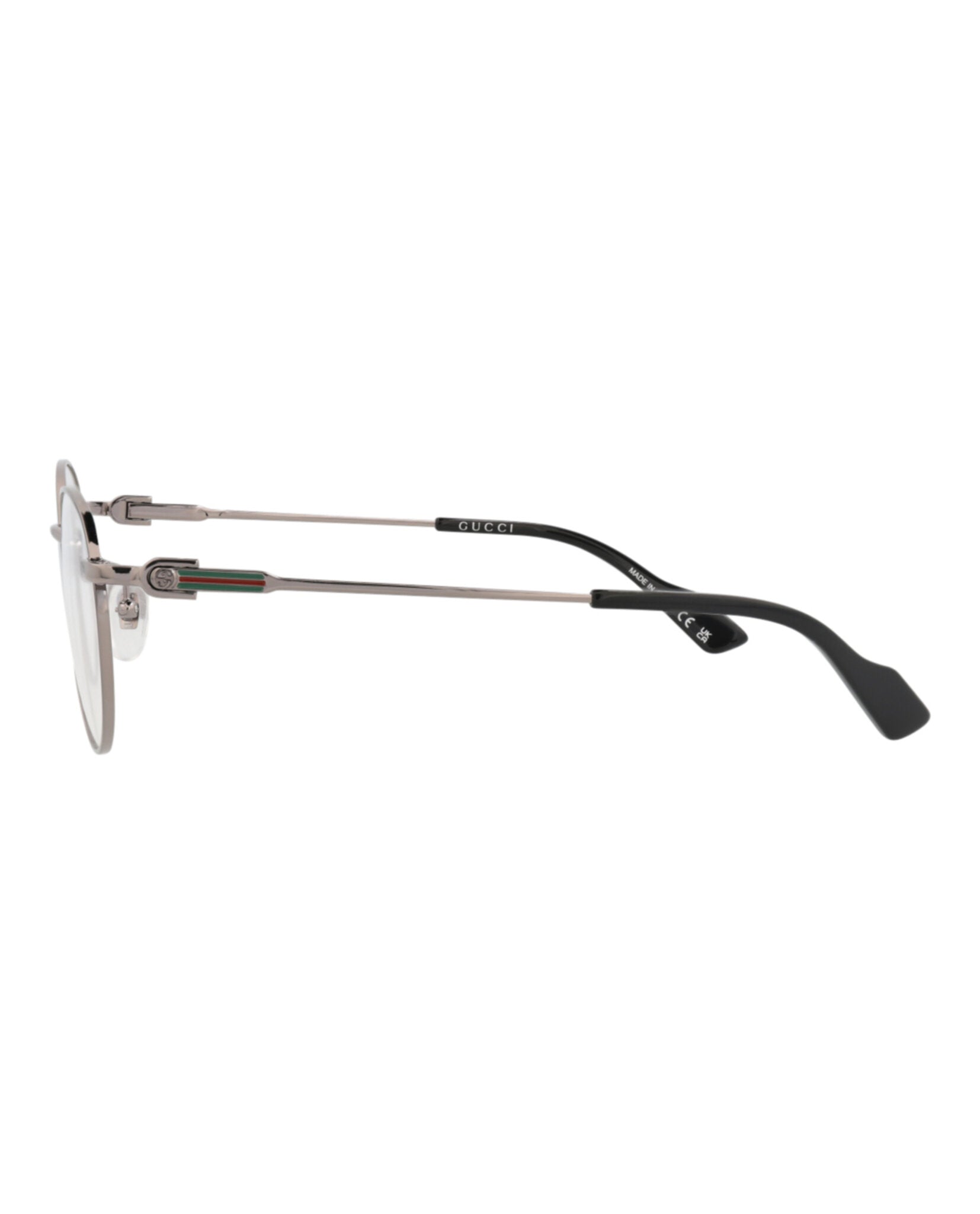 Gucci Gucci Womens Round/Oval Ruthenium Ruthenium Transparent Fashion Designer Eyewear
