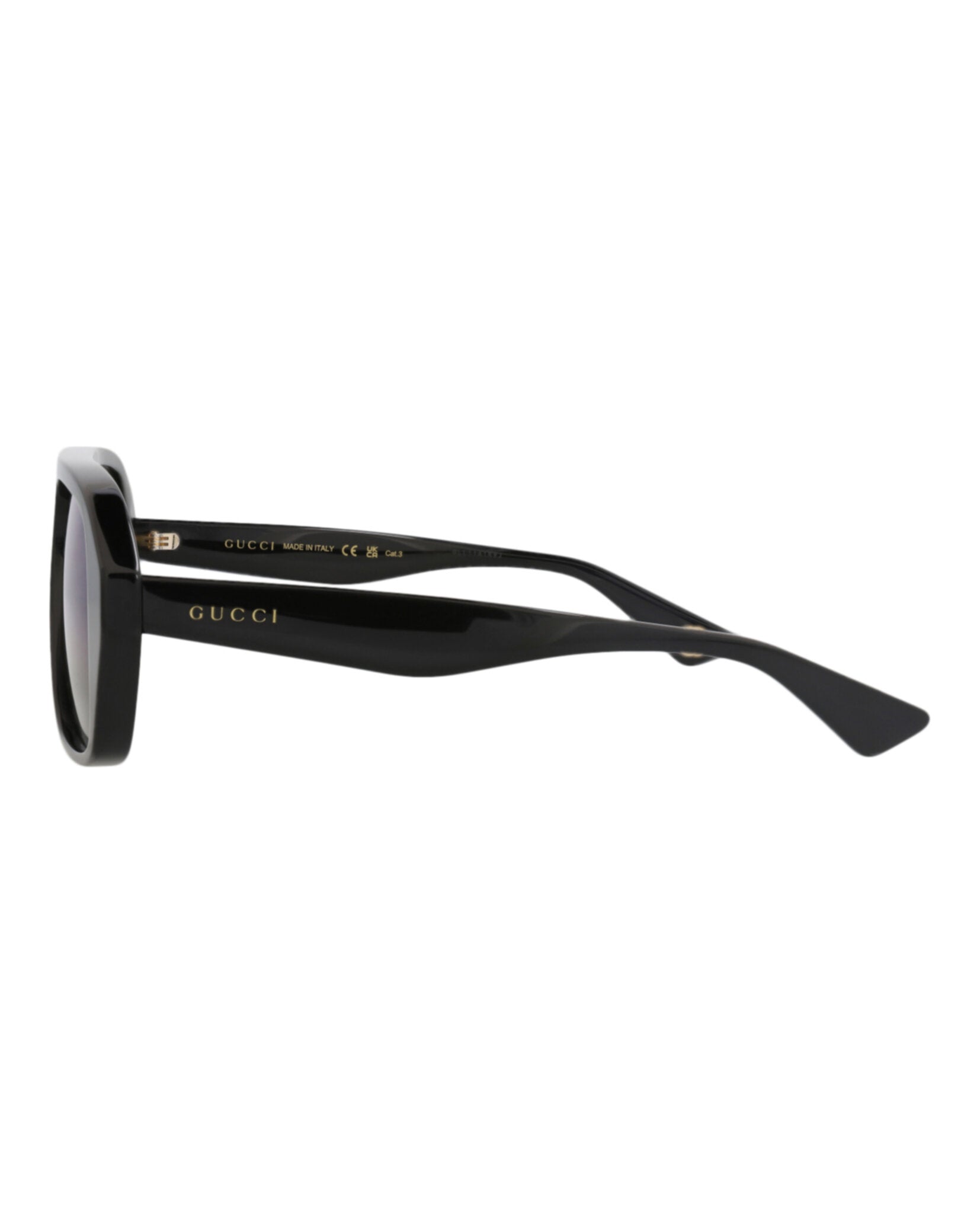 Gucci Gucci Mens Aviator Black Black Blue Fashion Designer Eyewear